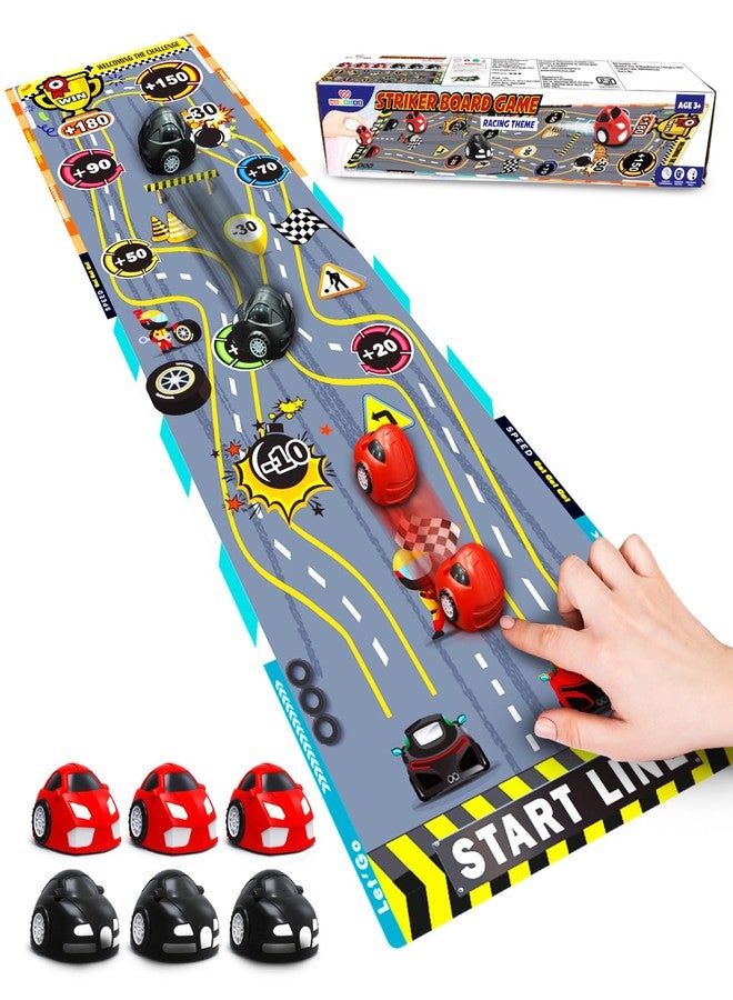 Wembley Car Racing Board Game for Kids Adult and Family | Finger Flick Scoring Play Mat 6 Car Striker | Great Curling Games for Boys 7-14 years Tabletop Fun Indoor Game Toy for 4+ Years Boys and Girls - Image 1